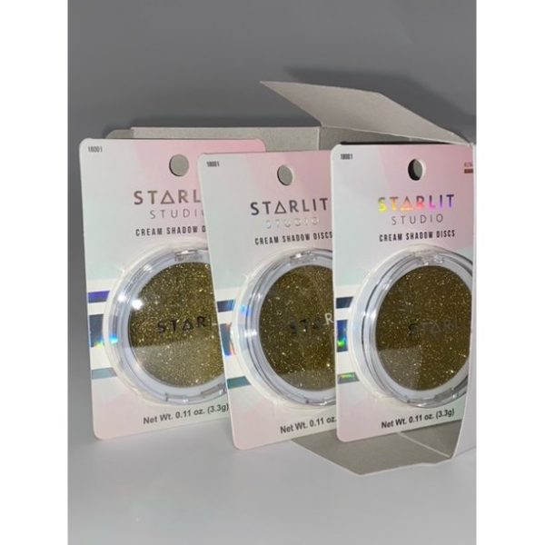 Box of 3 - Altair Golden Glitter Cream Eye Shadow Discs by Starlit Studio - Image 5