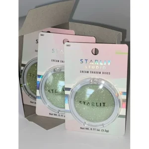 Box of 3 - Gamma (green) Glitter Cream Eye Shadow Discs