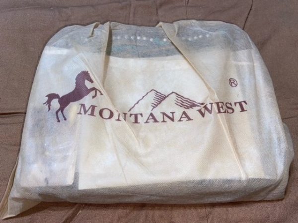 Mid-Sized Montana West Rugged Leather Purse, Custom Multicolor Floral Embroidery & Chrome Inlays, Multi-Compartment