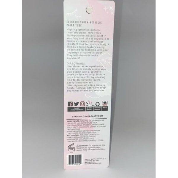 Box of 2, Sapphire blue Electric Shock Metallic Cosmetic Paint Tubes, by Starlit Studio - Image 3