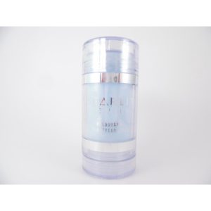 Holographic/iridescent cosmetic base / highlighter, light blue, box of three sticks.